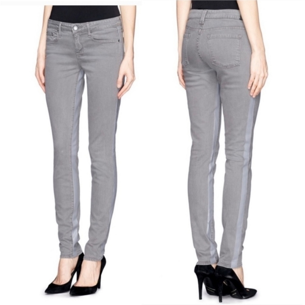 Vince Dylan Skinny Silverfin Panel Gray Jeans